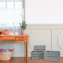 Load image into Gallery viewer, Distressed Grey 13.4&#39;W x 9.5&#39;H Nesting Storage Crates, Set of Three