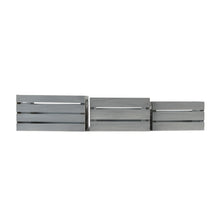 Load image into Gallery viewer, Distressed Grey 13.4&#39;W x 9.5&#39;H Nesting Storage Crates, Set of Three