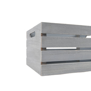 Distressed Grey 13.4'W x 9.5'H Nesting Storage Crates, Set of Three