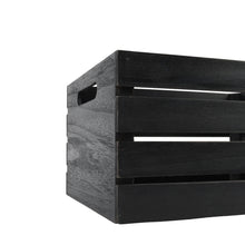 Load image into Gallery viewer, Distressed Black 13.4&#39;W x 9.5&#39;H Nesting Storage Crates, Set of Three