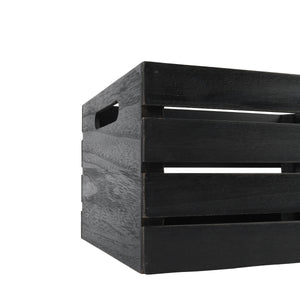 Distressed Black 13.4'W x 9.5'H Nesting Storage Crates, Set of Three