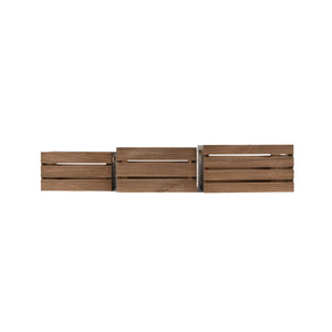 Distressed Brown 13.4'W x 9.5'H Nesting Storage Crates, Set of Three