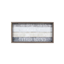 Load image into Gallery viewer, Gather Around 23.5&quot; X 11.85&quot; Typography Reversed Box Framed Wall Art, by Prinz