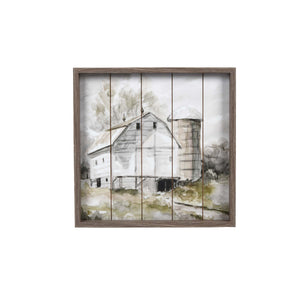 Rustic Barn 18" X 18" Reversed Box Framed Wall Art, by Prinz
