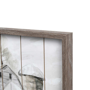 Rustic Barn 18" X 18" Reversed Box Framed Wall Art, by Prinz