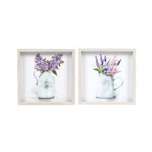Load image into Gallery viewer, Floral Jars 11.85&quot; X 11.85&quot; Reversed Box Framed Wall Art, by Prinz (Set of 2)