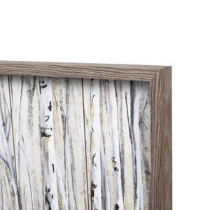 Birch Trees 28" X 22" Reversed Box Framed Wall Art, by Prinz