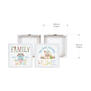 Family Home 12'' X 12'' Wrapped Canvas Wall Art, by Prinz (Set of 2)