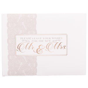 Leave Your Wishes for the New Mr. & Mrs. Message & Signature Guest Book