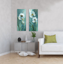 Load image into Gallery viewer, Forest Blossoms 8-inches by 20-inches Canvas Wall Art Set of 2