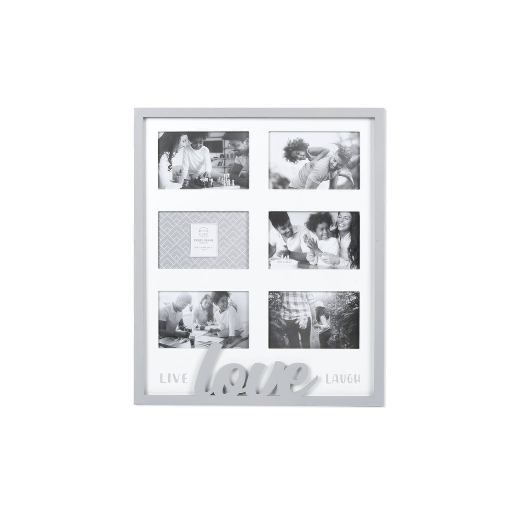 Live Laugh Love 6 Photo Opening Collage Picture Frame