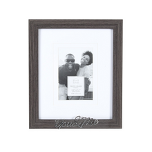 Load image into Gallery viewer, Double Matted Gray 8 X 10 to 4 X 6 You and Me Sentiment Picture Frame