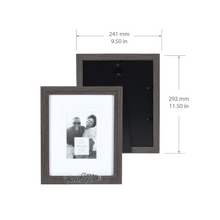 Load image into Gallery viewer, Double Matted Gray 8 X 10 to 4 X 6 You and Me Sentiment Picture Frame