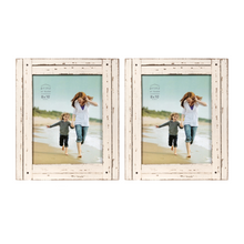 Load image into Gallery viewer, Set of Two, Homestead 8-Inch by 10-Inch Rustic Frame, Antique White