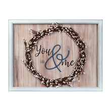 Load image into Gallery viewer, New View Studio 22&quot;x 17&quot; You &amp; Me Decorative Faux Willow Wreath Wall Art