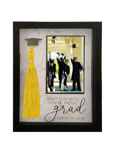 4-inch by 6-inch Picture Frame Tassel Holder Proud Class of 2020 Graduation Frame