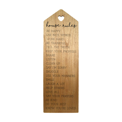 House Rules Decorative Leaning Wall Sign
