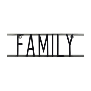 Family Decorative Metal Word Wall Sign