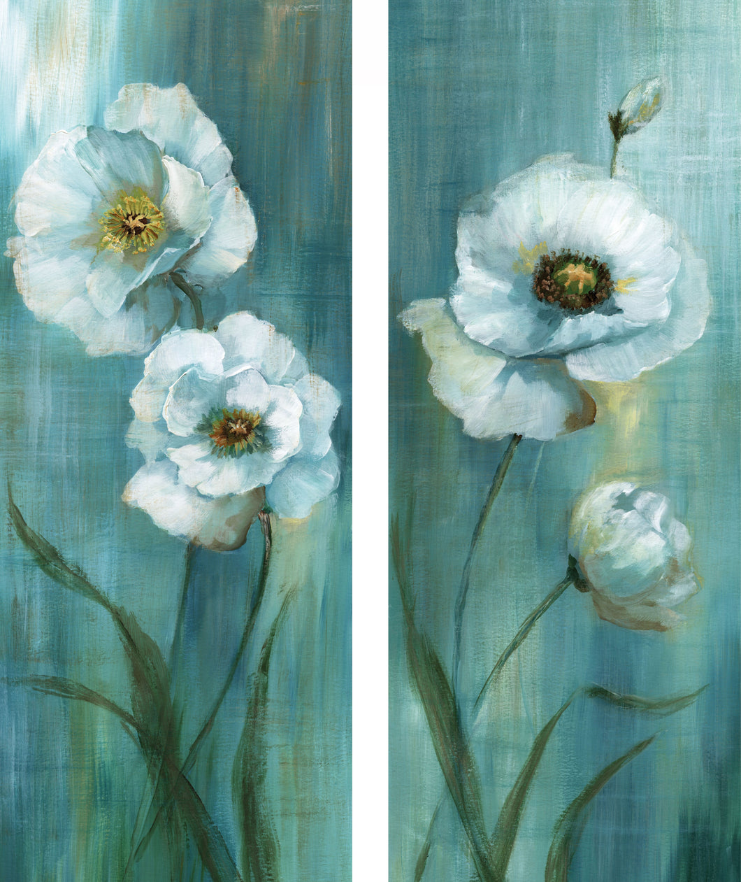 Prinz Forest Blossoms 8-inches by 20-inches Canvas Wall Art Set of 2