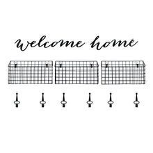 Load image into Gallery viewer, Welcome Home Hanging Entryway Wall Organizer Set 20-inches by 13-inches