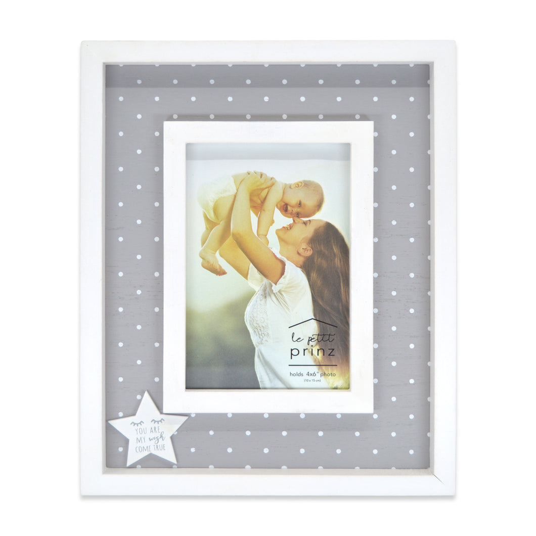 4 x 6-inch You are My Wish Come True Wood Baby Picture Frame