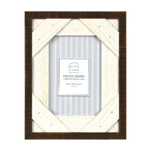 Load image into Gallery viewer, Prinz Reclaimed Walnut White 4 X 6 Crosshatch Wood Picture Frame 