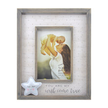 Load image into Gallery viewer, You are My Wish Come True Plush Star 4 x 6-inch Wood Baby Picture Frame