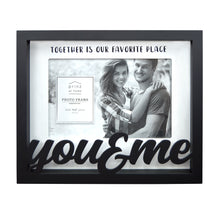 Load image into Gallery viewer, You &amp; Me 4 x 6-inch Shadow Box Word Picture Frame, Black