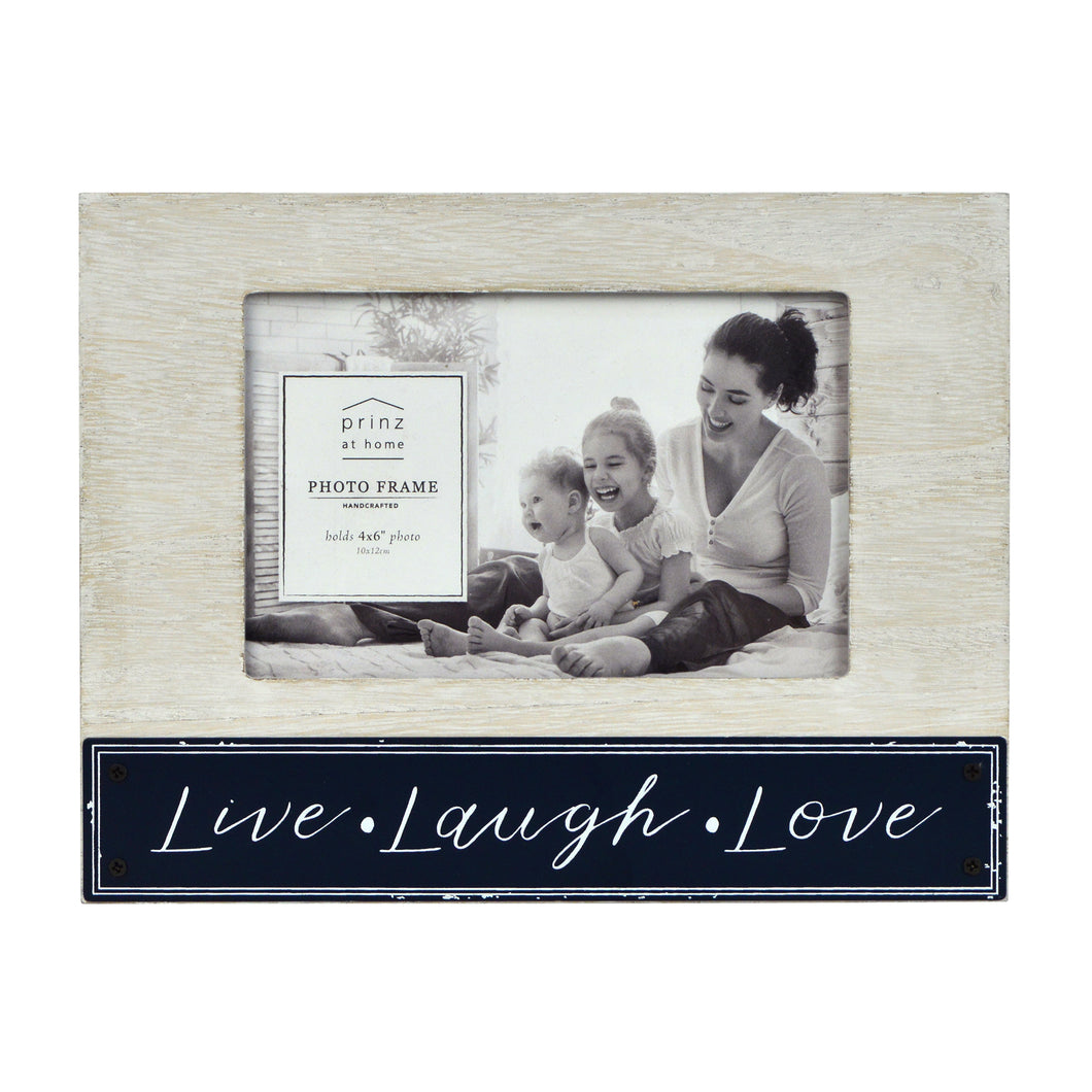 Live Laugh Love Plank Horizontal Picture Frame