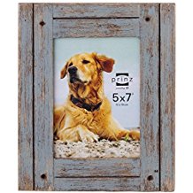 Homestead 5-inch x 7-inch Rustic Wood Picture Frame, Distressed Gray