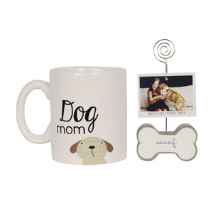 Dog Mom 5 x 7-inch Photo Clippie and Ceramic Coffee Mug Gift Set