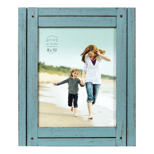 Homestead 8-inch x 10-inch Rustic Wood Picture Frame, Distressed Blue